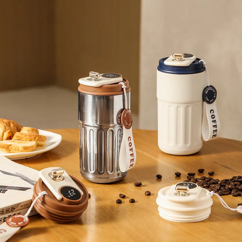 Customizable Logo Smart Display Temperature Drinkware Tumbler Water Bottles Thermos Coffee Cup