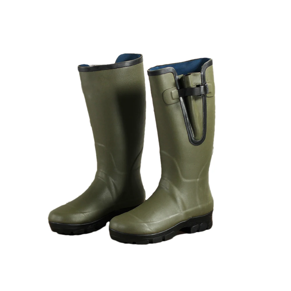 Fashion Custom Wholesale Outdoor Anti-Slip Warm Waterproof Rubber Safety Gumboots Rain Boots For Men