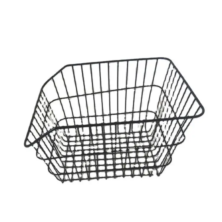 Extra Large Steel MTB Rear Carrier Basket for Students for School Bags and Reflective Bicycle Accessories