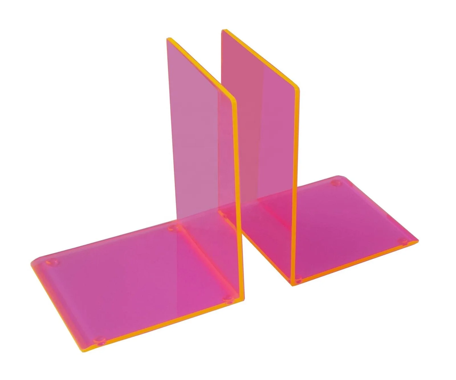Pack Of 2 Neon Custom Book Ends Acrylic Book Stand