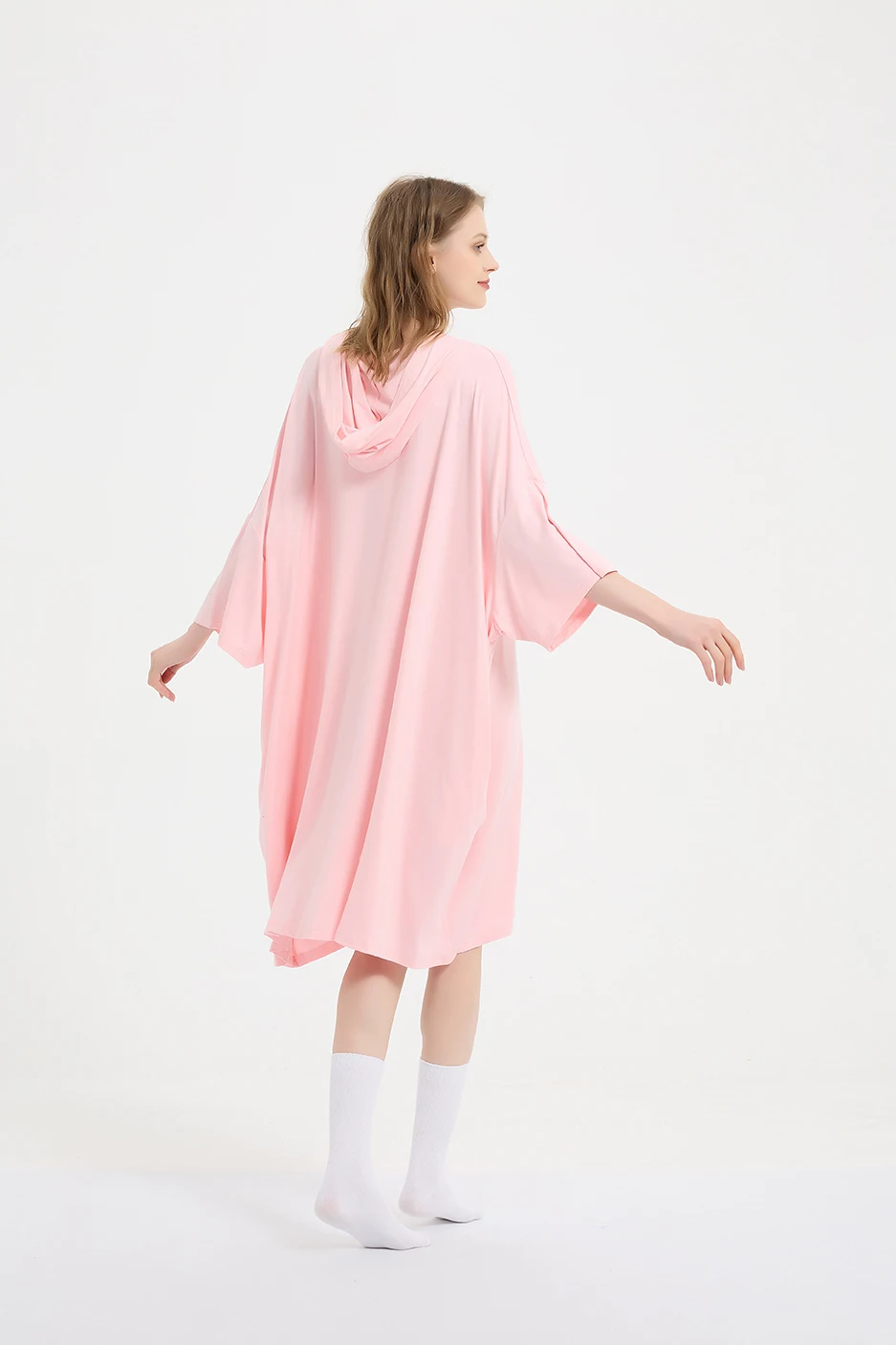 Nightgowns Short Sleeve Nightshirts Cartoon Printed Sleepwear Soft Sleep Shirts Casual Big Size Hood Sleep Dress for Women