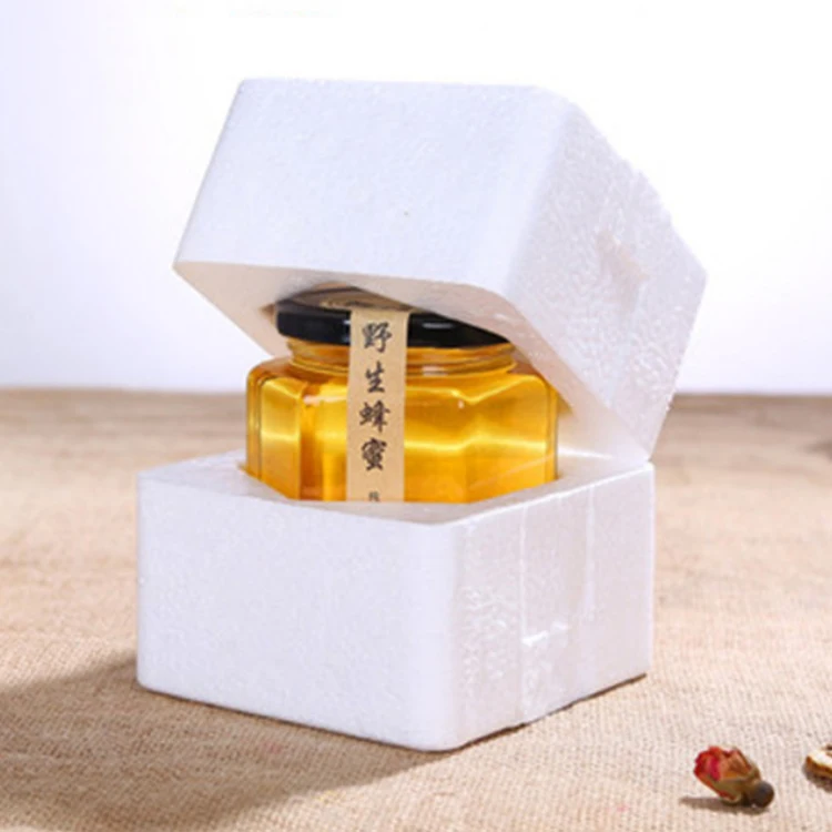 Wholesale Custom Size Logo & Style Hexagonal Glass Honey Jar With
