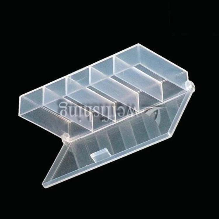 WEIHE factory direct sale transparent white plastic box fishing gear accessories tool tackle box