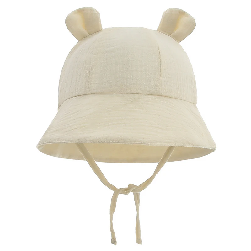 Rabbit Ears Sun Fisherman Kids summer baby flat bill straw beach hat bucket hats for babies