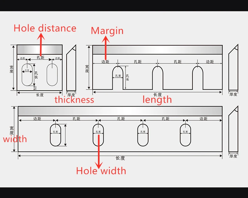 Durable Tooth Blades Double Edge Serrated Blade Knife For Packaging Machine