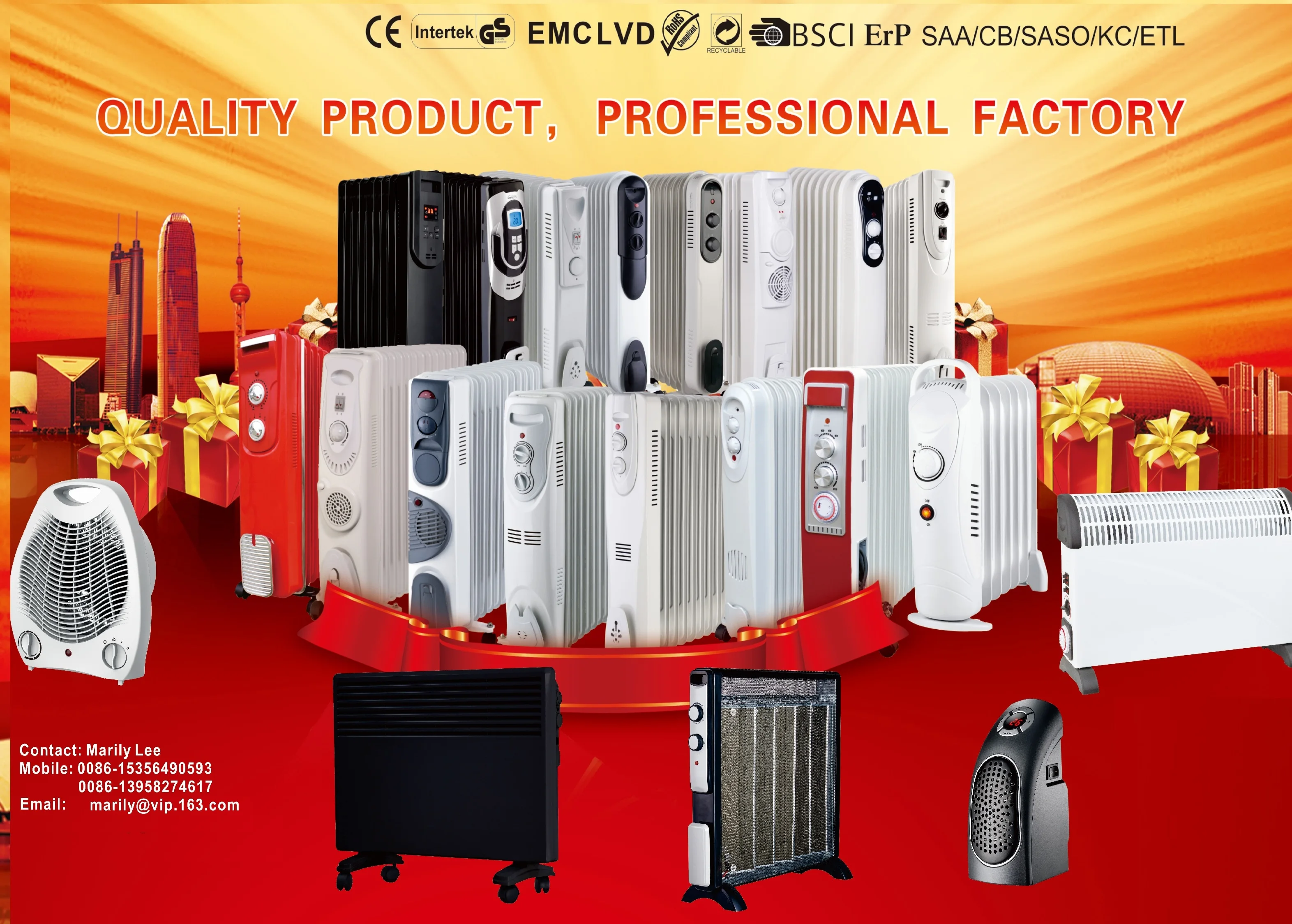 CE/GS/ROHS/ERP/SAA certified 1000W 2000W 3000W radiator filled 1000W Oil heater thermal electrical  heater