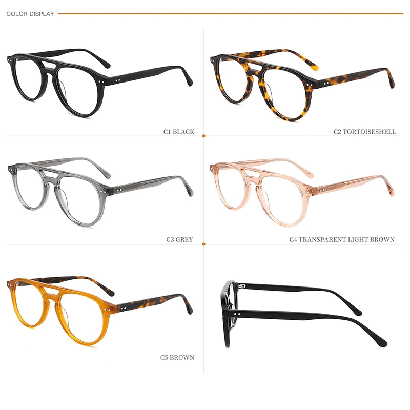 Latest Trend High Quality multi color   Customized Logo  Fashion Premium Eyewear Optical Glasses  Brand Luxury Eyeglasses