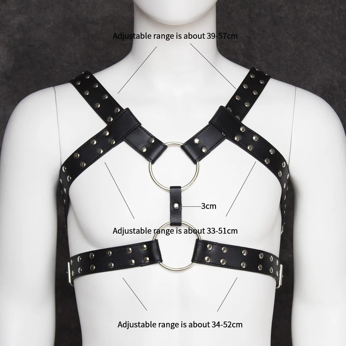 Wear Leather Clothes Bondage Body Restraints for Men Sexy Games Appliance
