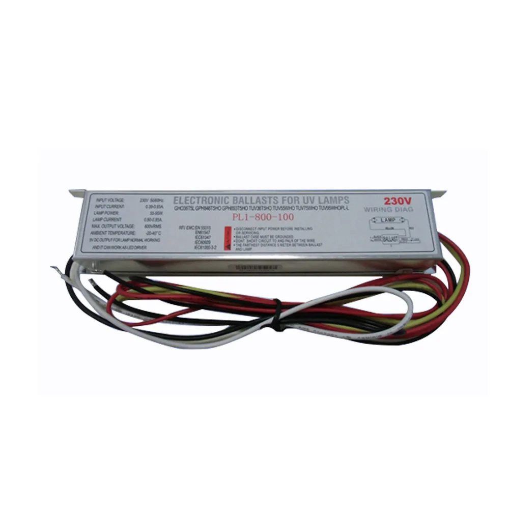 0.83A 230V for 95W uv lamp Electronic ballast PL1-800-100