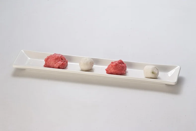 Melamine White Rectangular Hot Pot BBQ Sushi Dessert Platter Unbreakable Reusable Serving Plate with High Quality for Restaurant