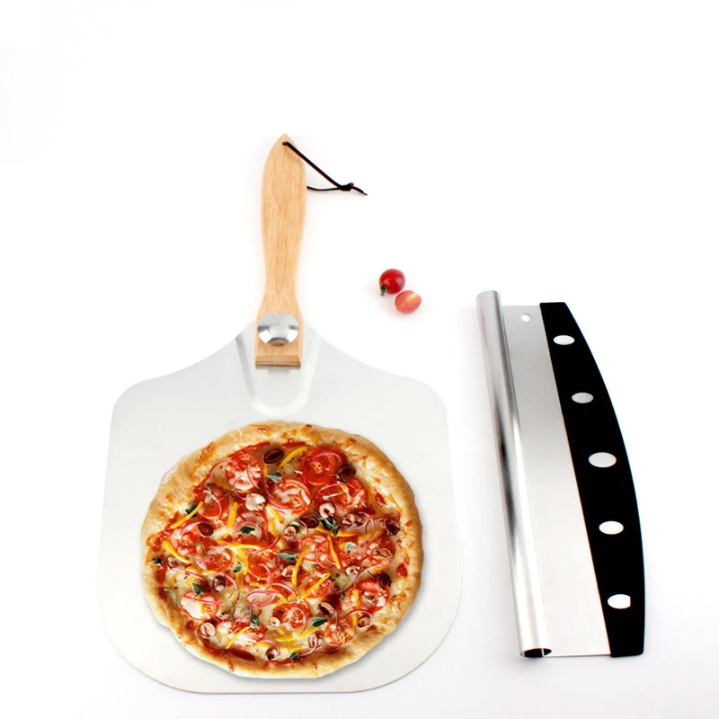 14 inch pizza spatula premium pizza cutter aluminium alloy pizza peel set kit