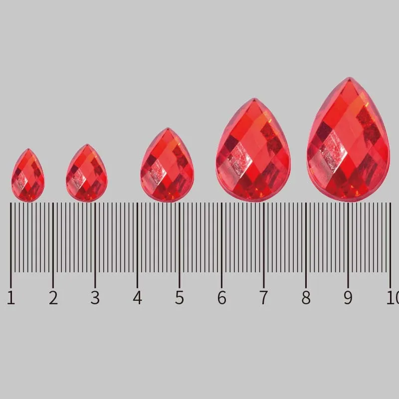 Flat bottomed water droplet acrylic drill wall mounted phoenix tail point drill accessory DIY mobile phone sticker drill