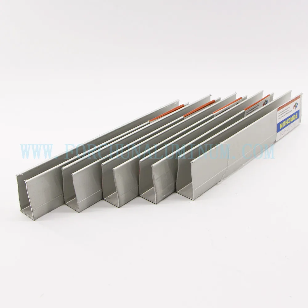 Extruded 6063 Aluminum U Channel Profile Glass Frame U Profile Aluminum