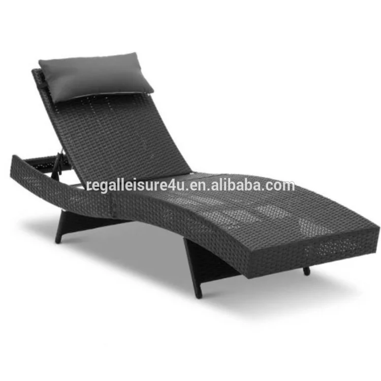 outdoor rattan KD sun lounger with cushion RL-R082B