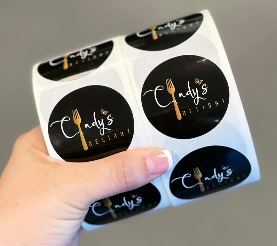 Custom logo Printing Waterproof PVC Vinyl Sticker Label