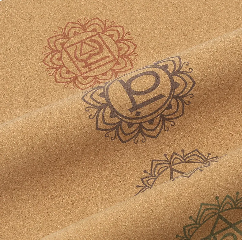 Natural cork yoga mat anti slip label wholesale natural neoprene eco friendly yoga mat