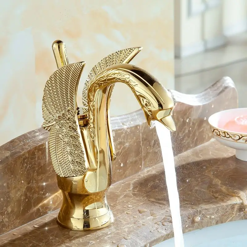 Antique Bronze Bathroom Faucet Brass Basin Sink Faucet Contemporary Single Handle Water Taps