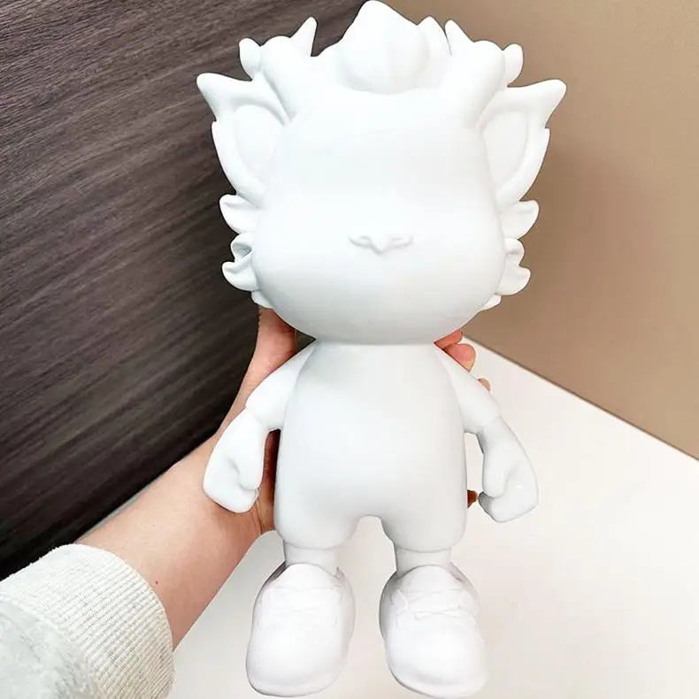 Чистая красная игрушка из смолы белый эмбрион дракон маленький король копилка украшения живой жидкости diy cool
