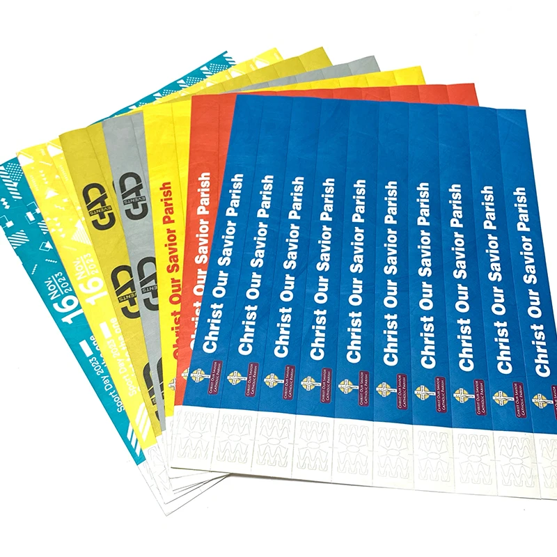 Wholesale Customized Cheap Event Ticket Bracelet Tyvek Wrist Band Disposable Personalized Wristbands For Events