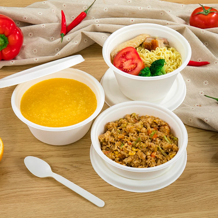 LOKYO paper pulp takeaway fast food box takeout container biodegradable container disposable salad bowl