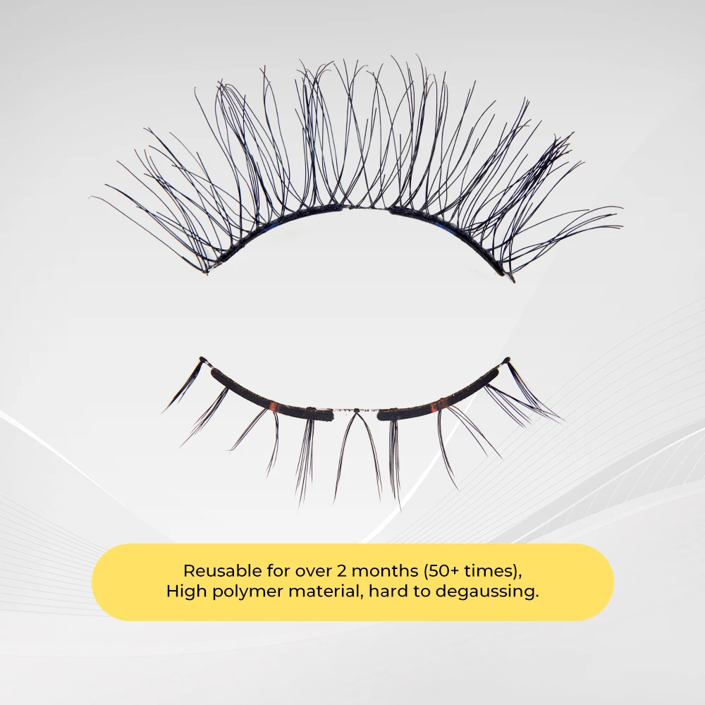 Soft Magnetic Eyelashes Reusable Magnetic Lashes with Magnets Tweezer Natural Thick False Eyelashes Soft Eyelashes Extension