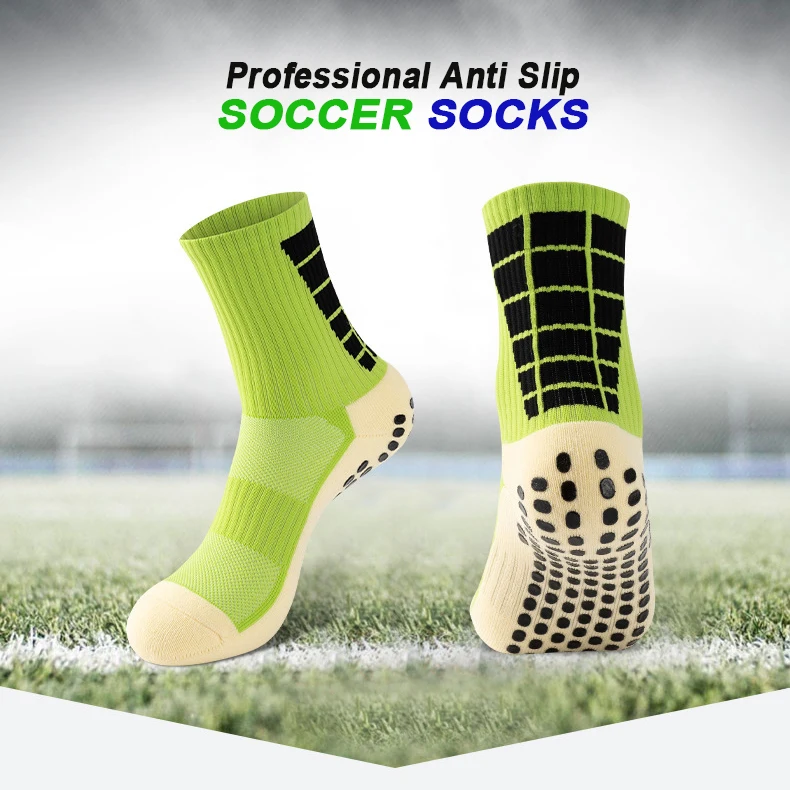Personalized anti slip soccer sports socks non slip custom design football grip socks