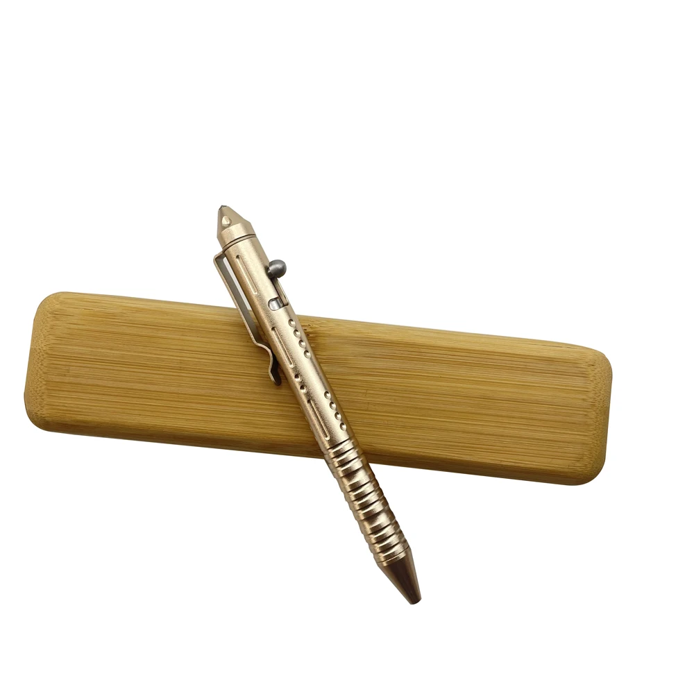 Custom Logo Mens Womens Multitool Titanium Bolt Pens with Wood Box
