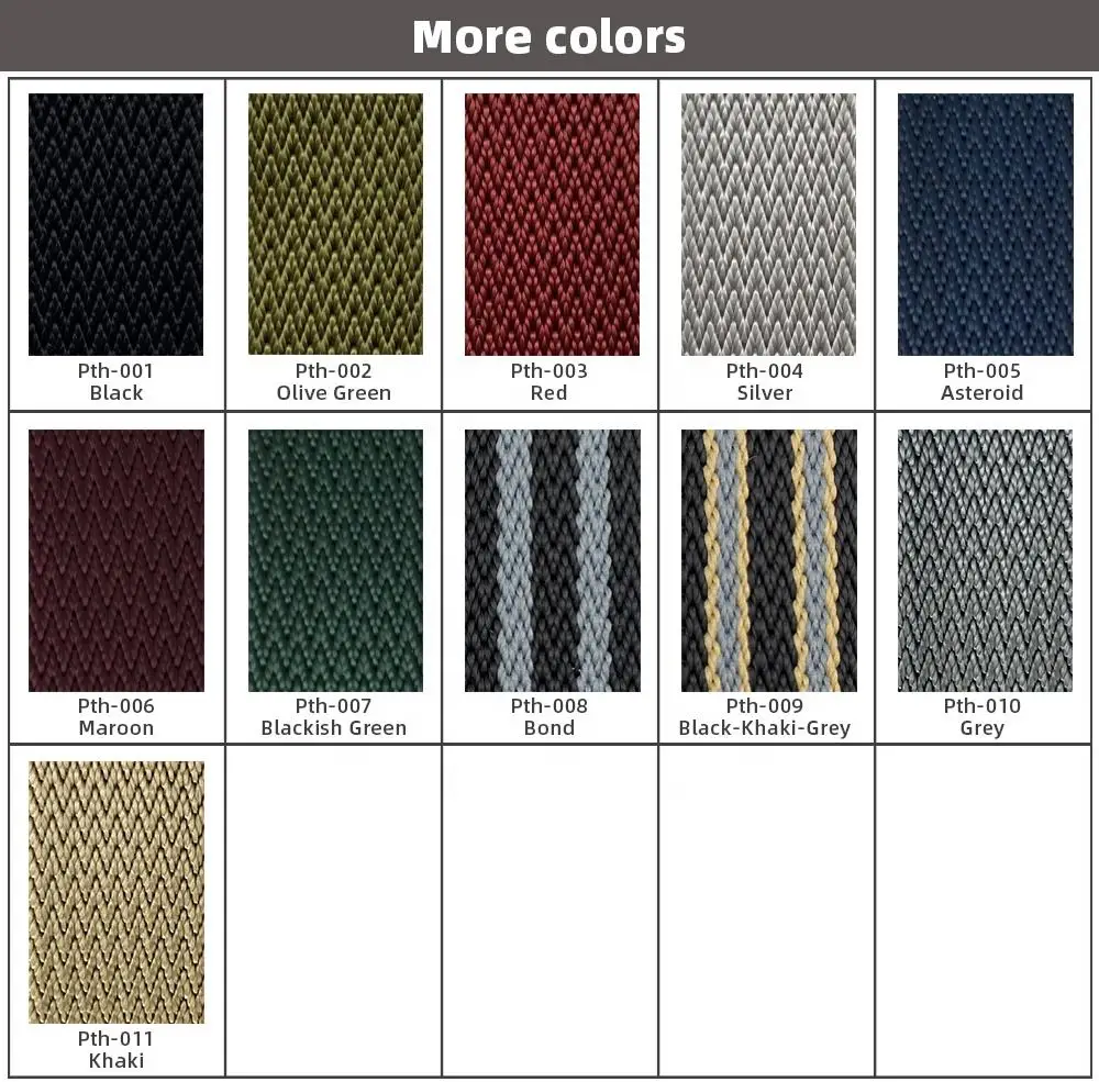 Custom Two-Piece Herringbone Stripe Sport Nylon Watch Band 20mm & 22mm Wrist Strap