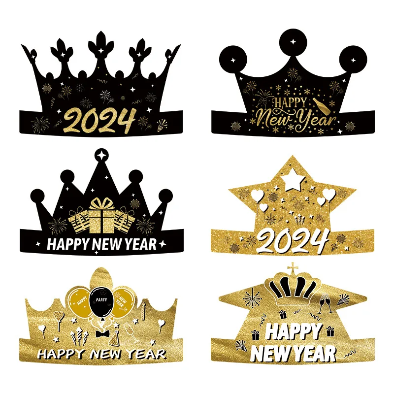 New year festival paper hat happy new year party carnival photo props decoration supplies
