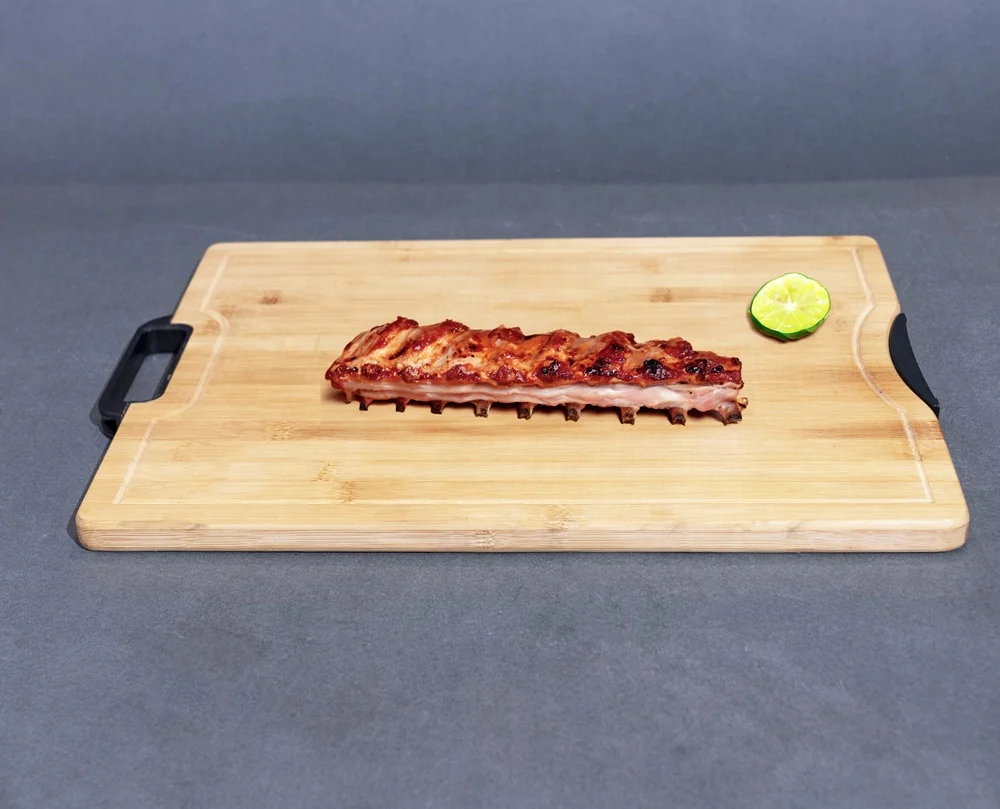 With stand and handle bamboo chopping board for kitchen household custom make size and logo available