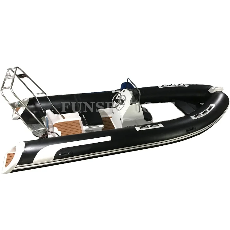 Surprise price china 17ft open deck fiber hypalon tube speed sea boat
