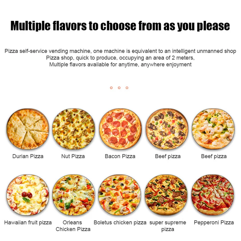 Smart makes pizza vending machine/automatic pizza touchscreen pizza/seethrough vending Commercial Pizza Vending Machine for sale