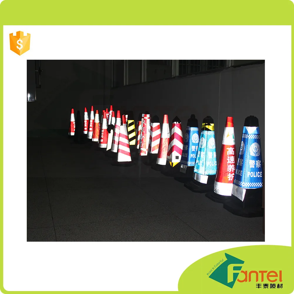 High Intensity Reflective Outdoor Vinyl Road Traffic PVC With Adhesive