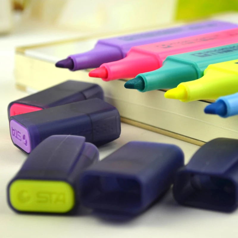  Bright color highlighter Pens fluorescent marker pen