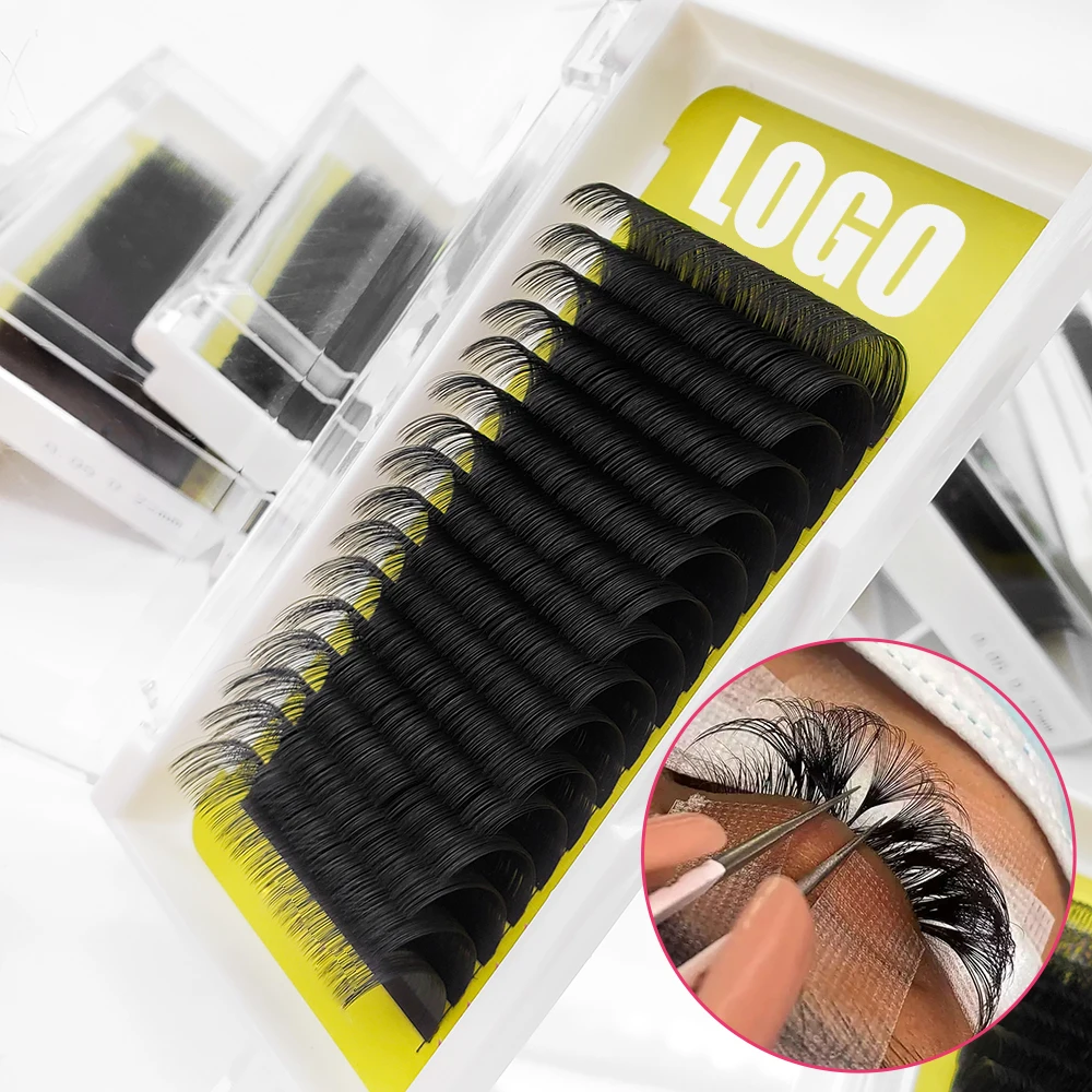 Russia Single Split Tips Volume Silk CC DD Volume Mink Volume Eyelashes Extensions