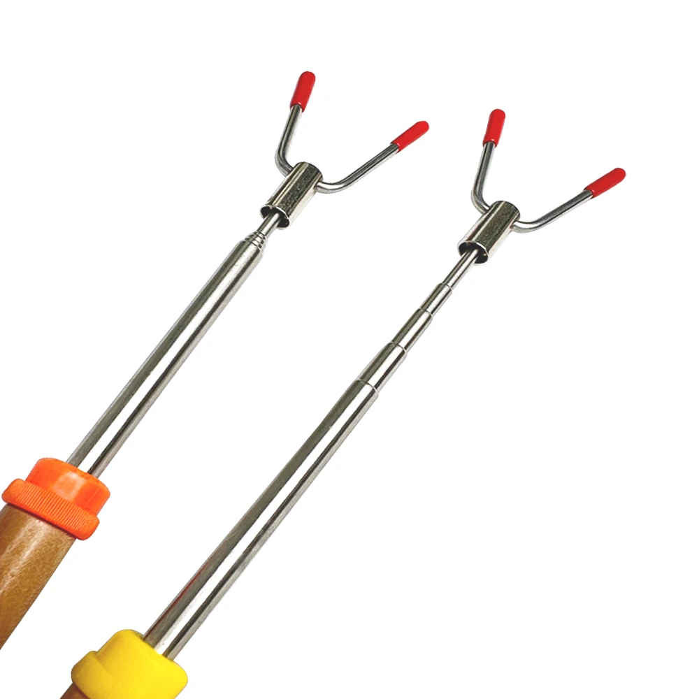 Camping Telescoping BBQ Forks Set  Metal Stainless Steel Marshmallow Roasting Sticks  Kitchen Roasting Sticks with Long Handle