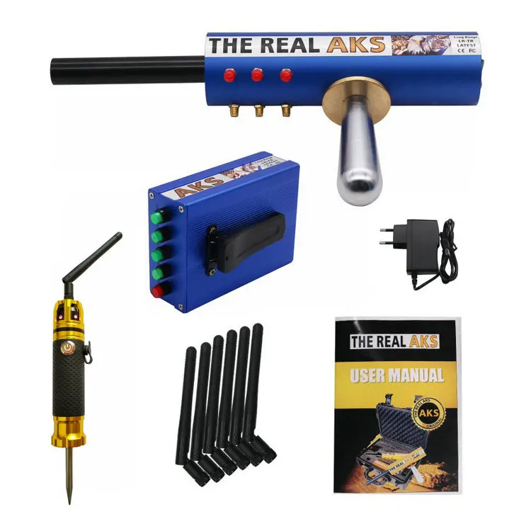 Золотой детектор дальнего действия Blue The Real AKS, 6 антенн, пластиковый корпус для серебряного драгоценного камня, алмаза + фильтр
