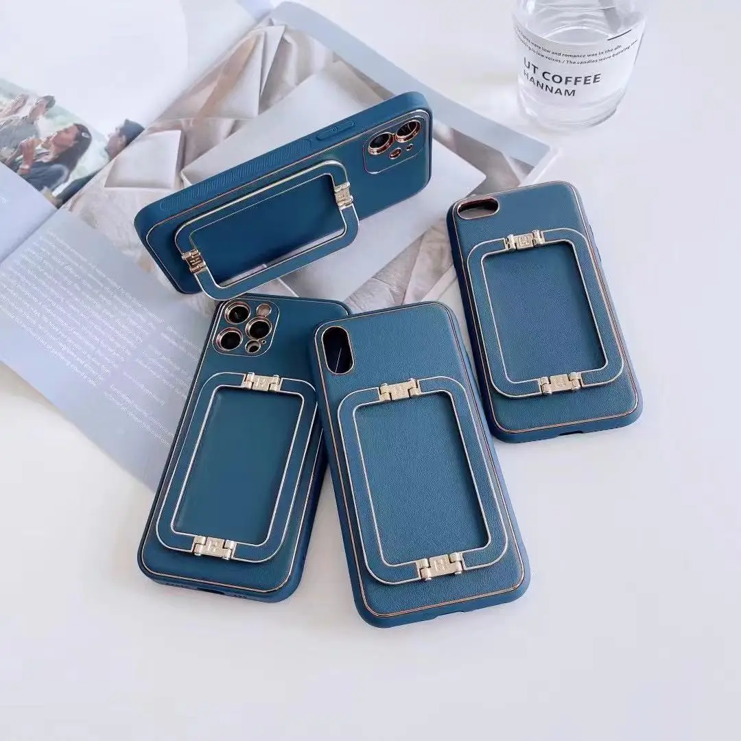 Luxury Leather Mobile Phone Case Kickstand Cover Durable import for iPhone 12 13PRO 11 7G 8P SE 2020 6G XS MAX