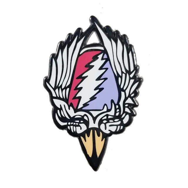 Custom grateful dead wings pin