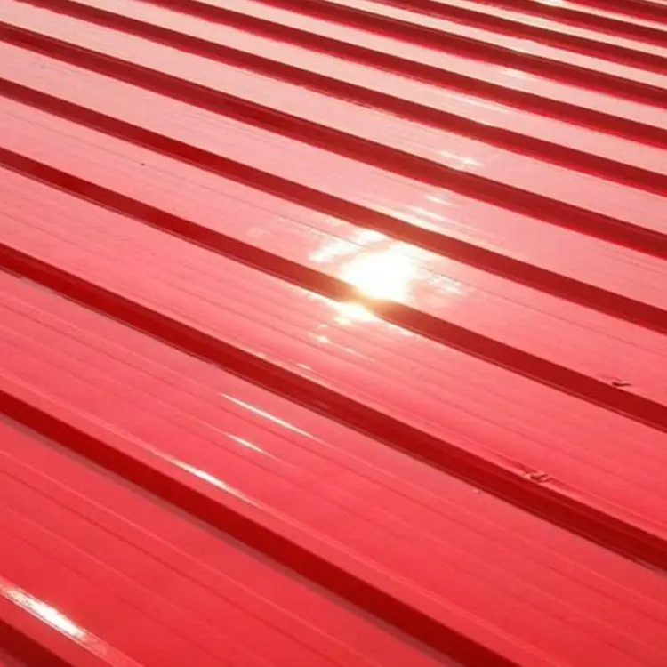 Modern Red Color Stone Coated Steel Sheet Building Material Coated Metal Roof Tile