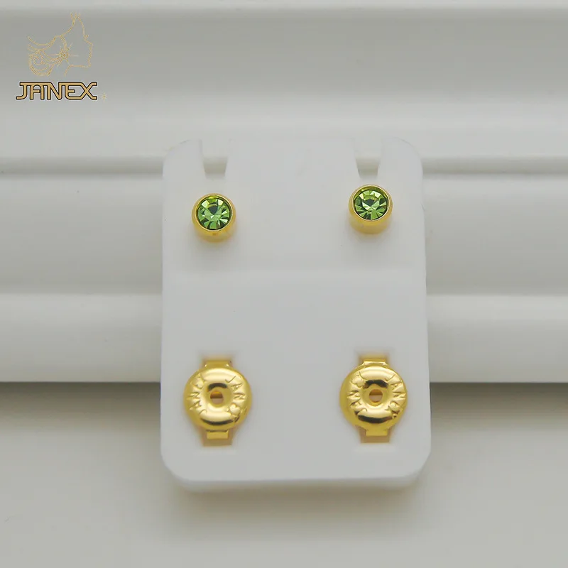 Factory Wholesale Stainless steel Ears piercing Stud Earrings Jewelry Waterproof Piercing Machine Allergy Free  stud For Baby