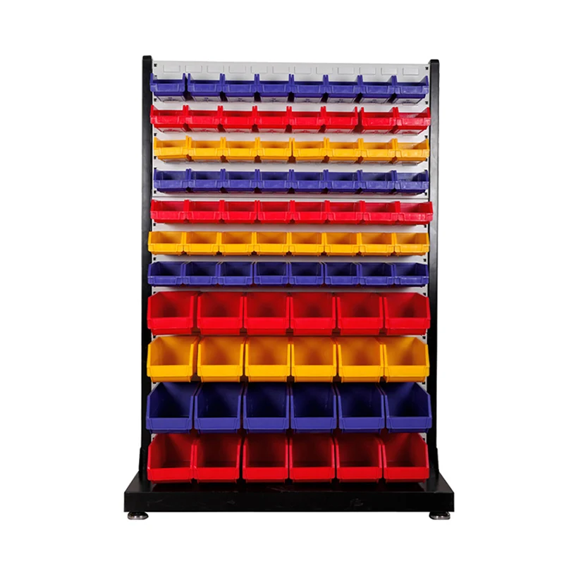 High Quality Durable Hole Board Shelf Auto Repair Hardware Tool Display Stand With Parts Box