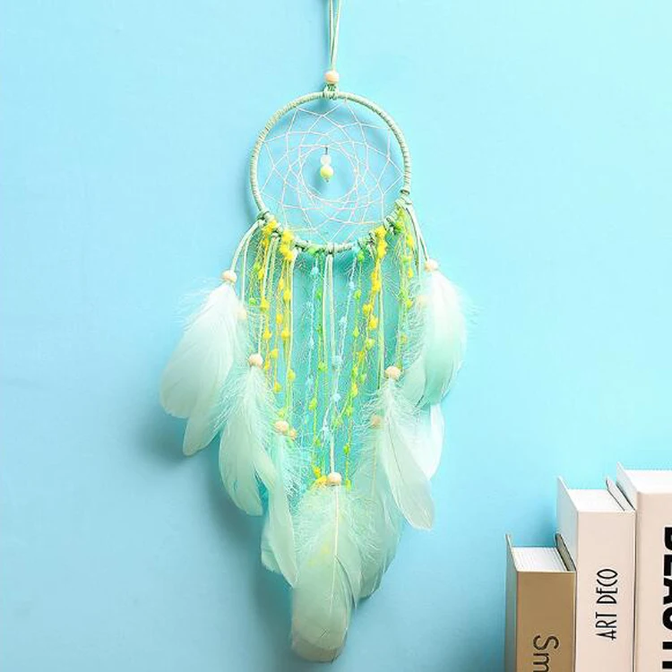 Wholesale Led Dream Catcher Handmade Dreamcatcher Living Baby Room Decoration Traditional Wind Chimes Wall Hanging Birthday Gift