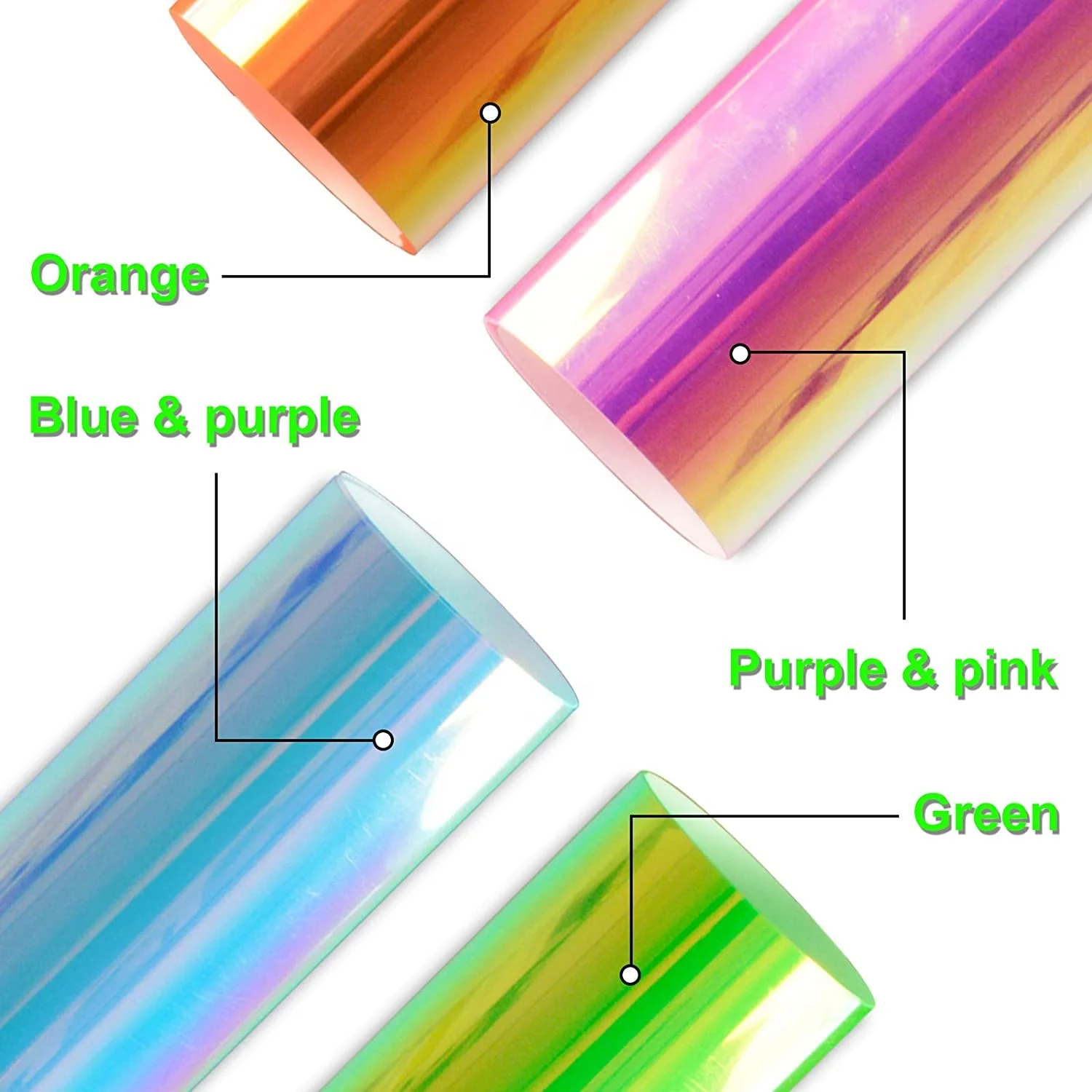 Glow in Dark Iron on Vinyl Luminous Chameleon HTV Heat Transfer Vinyl Rolls for T-Shirts Textiles