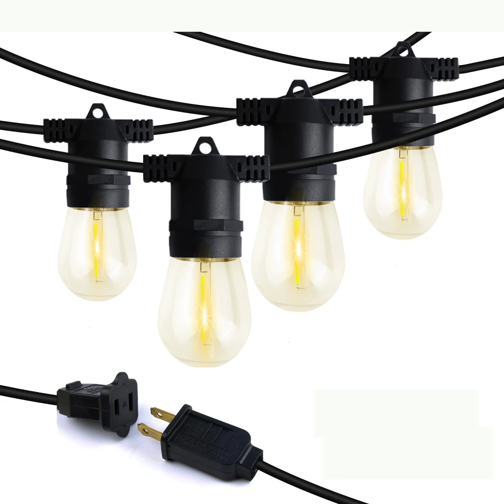48ft festive decorative string lights outdoor e26 e27 s14 edison bulb ip65 15m led s14 string lights