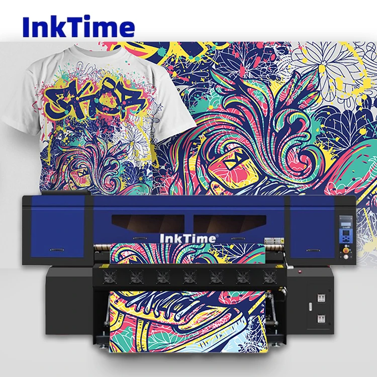 IT-FD6198E High Speed 8 Heads I3200 Large Wide Format 1.9M Digital Textiles Fabric Printing Machine Dye Sublimation Printer