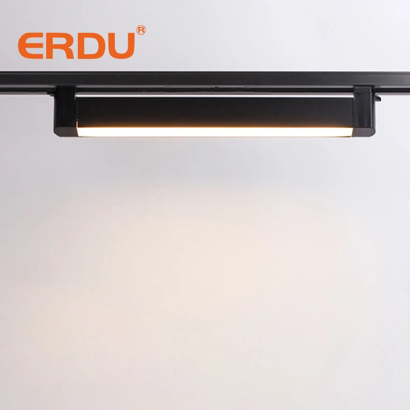 ERDU Factory Price Modern Led Track Lamp Tuya App Smart Dimmable Cob Spot Light Led Linear Track Rail Lighting System