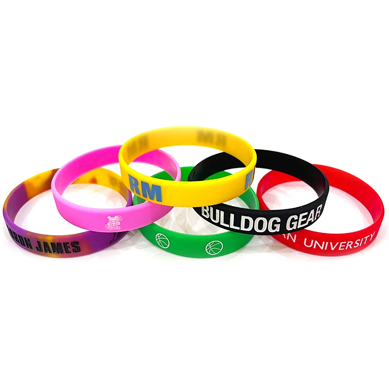 Fashional Custom Logo Design Waterproof Rubber Silicone Wrist Bands Customised for Sports Promotional Wristbands