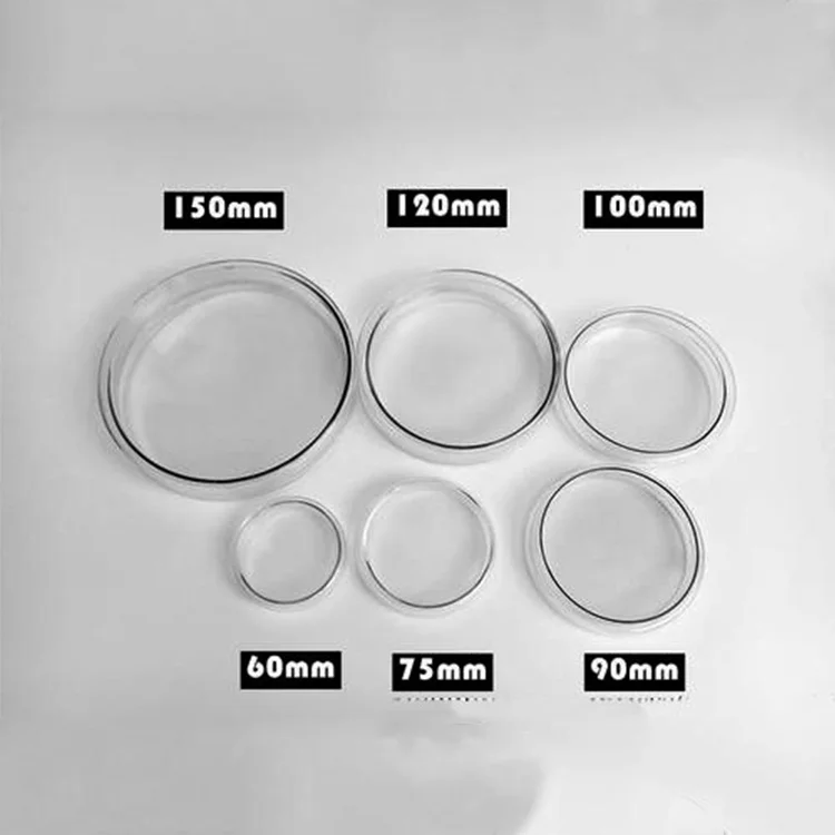 
Multiple Specifications Customized Portable Transparent Color Petri Dishes Glass Material Dishes 