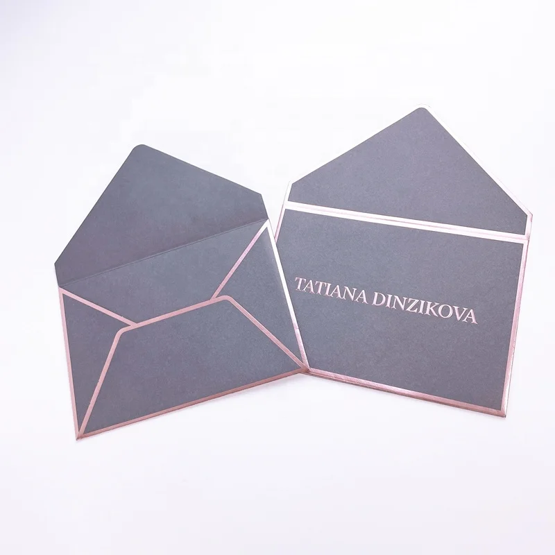 Eco friendly UV logo print luxury fancy paper envelope receipt envelope